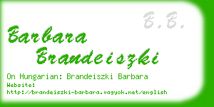 barbara brandeiszki business card